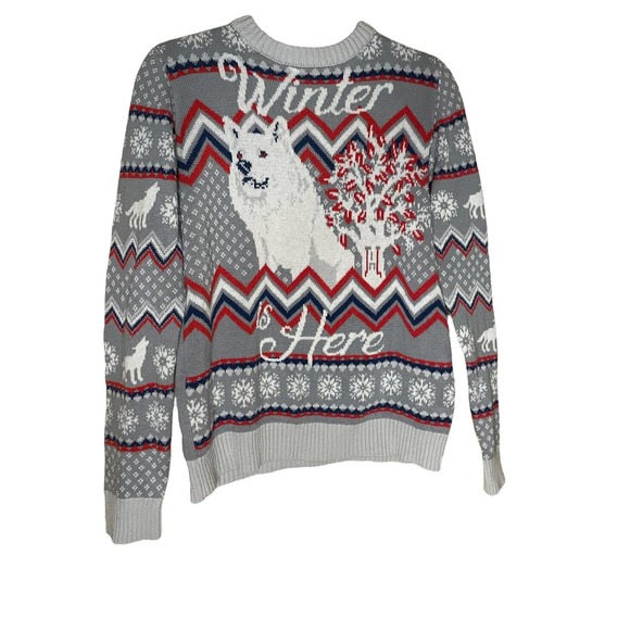 Game Time Other - Game of Thrones GOT Stark Wolf Men's Ugly Christmas Knit Sweater Size XL